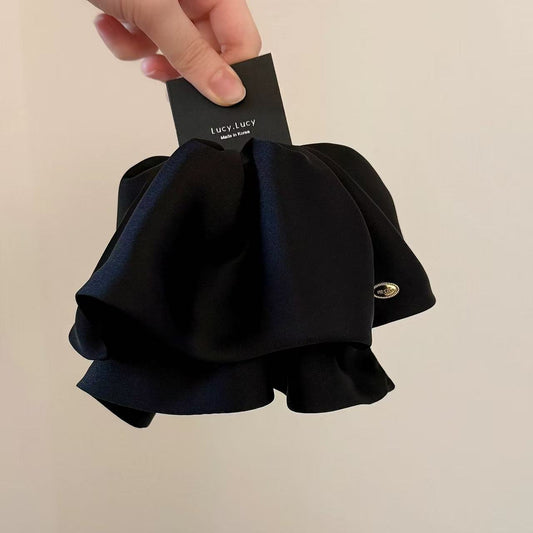 B-0003 Elegant Satin Bow - Designed Hair Claw Clip with Noble Touch