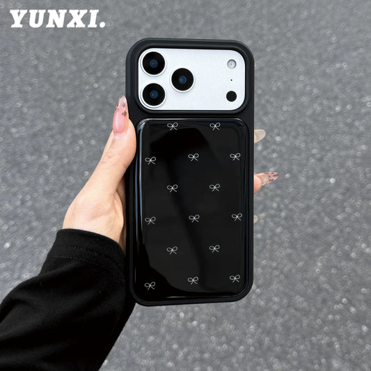 A0028-Black Bowknot IPhone Case for iPhone — Compatible with iPhone 17/16/15/14/13 Series (Pro & Pro Max)