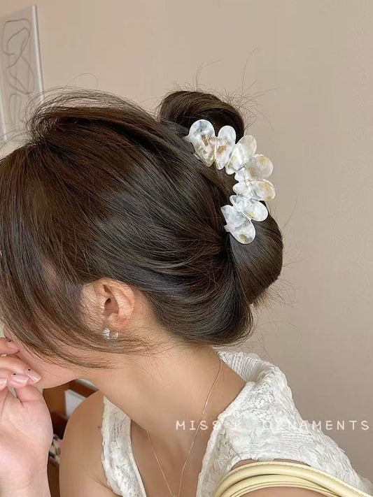 B-0001 Luxurious Petal - Designed Hair Claw Clip with Elegant Touch