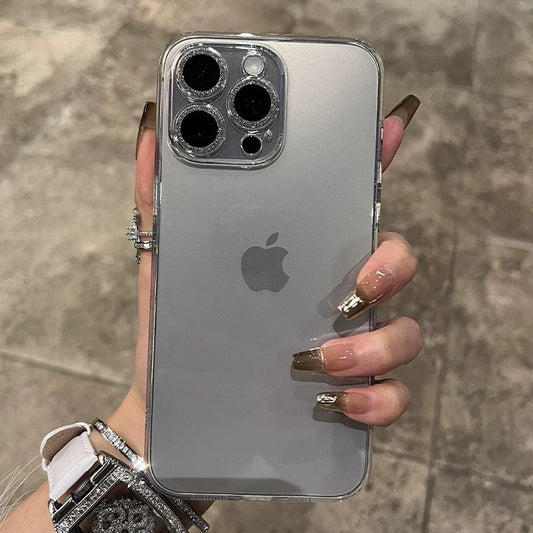 A0033-Luxury Diamond-Encrusted Phone Case | French Elegance Bling Border Protective Cover