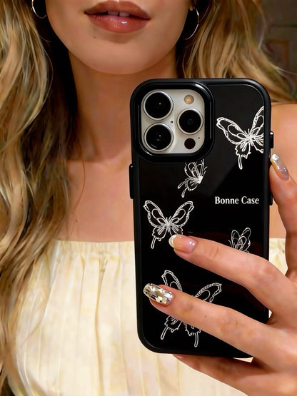 A0029-Elegant Butterfly Rhinestone IPhone Case for iPhone — Compatible with iPhone 17/16/15/14/13 Series (Pro & Pro Max)