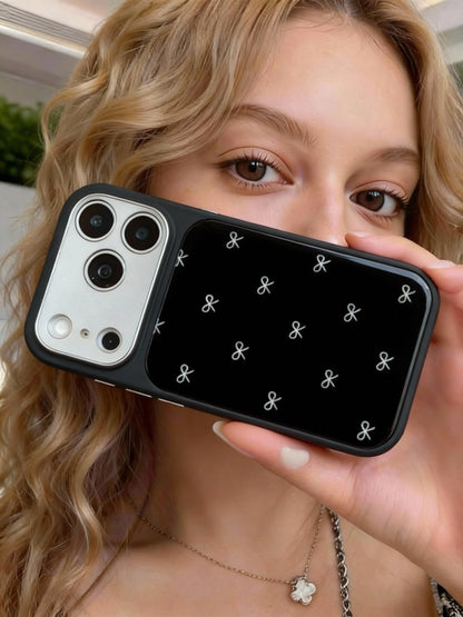 A0028-Black Bowknot IPhone Case for iPhone — Compatible with iPhone 17/16/15/14/13 Series (Pro & Pro Max)