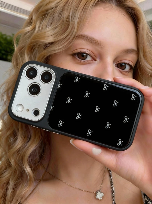 A0028-Black Bowknot IPhone Case for iPhone — Compatible with iPhone 17/16/15/14/13 Series (Pro & Pro Max)