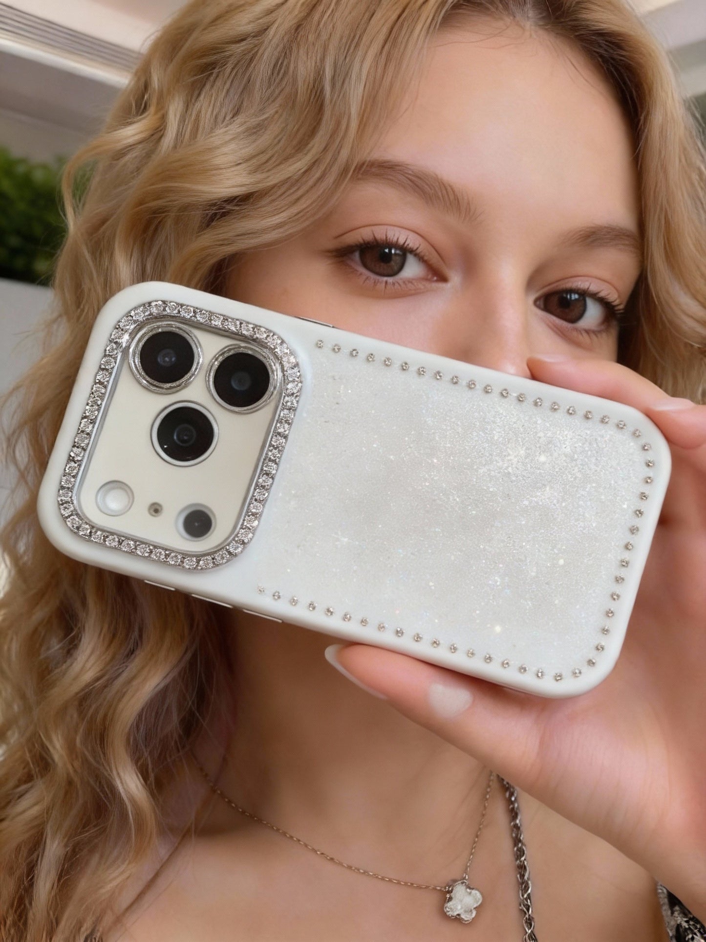 A0016-Luxury Rhinestone Glitter IPhone Case for iPhone — Compatible with iPhone 17/16/15/14/13 Series (Pro & Pro Max)