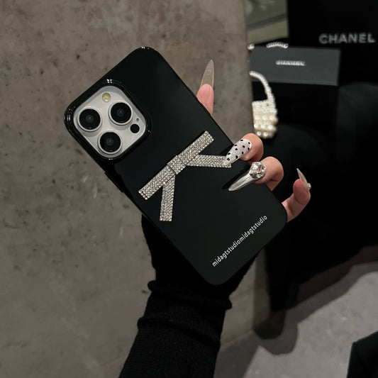 A0027-Rhinestone Bowknot IPhone Case for iPhone — Compatible with iPhone 17/16/15/14/13 Series (Pro & Pro Max)