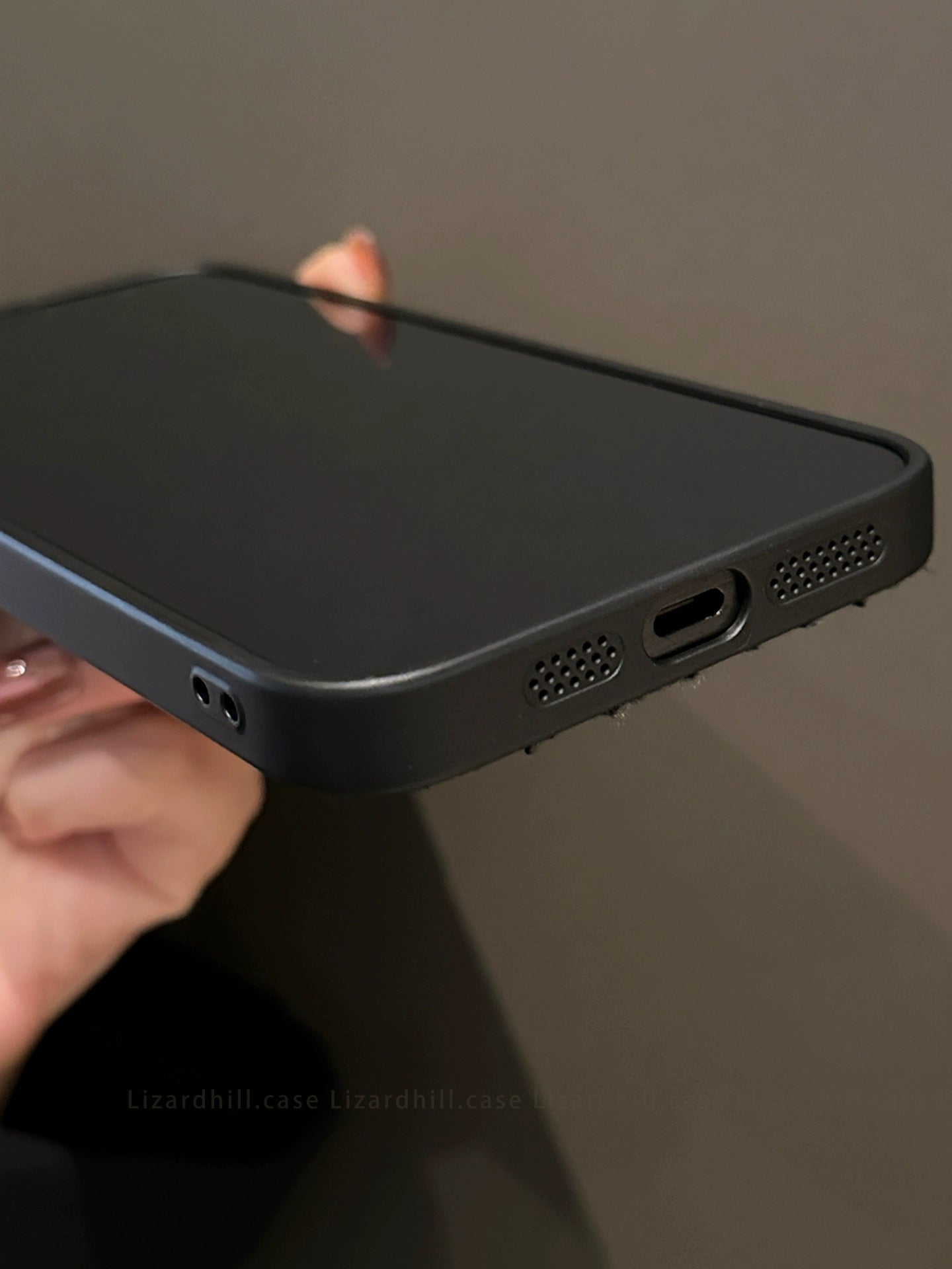 A0007-Black Camellia Phone Case with Pearl Rhinestone Chain IPhone Case for iPhone — Compatible with iPhone 17/16/15/14/13 Series (Pro & Pro Max)