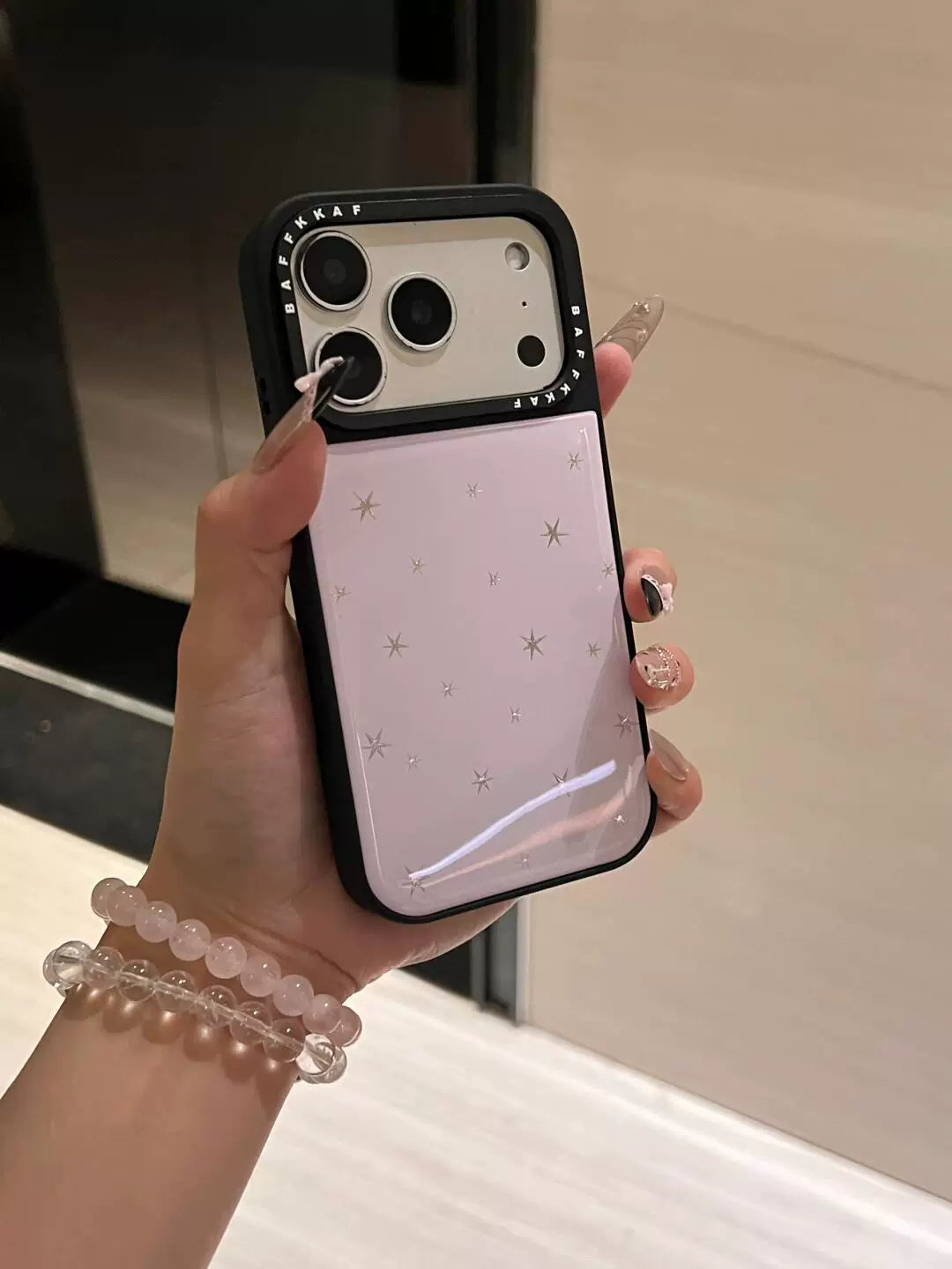 A0026-Glitter Star Pattern IPhone Case for iPhone — Compatible with iPhone 17/16/15/14/13 Series (Pro & Pro Max)