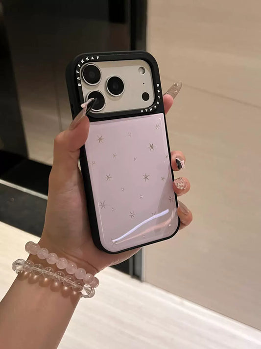 A0026-Glitter Star Pattern IPhone Case for iPhone — Compatible with iPhone 17/16/15/14/13 Series (Pro & Pro Max)