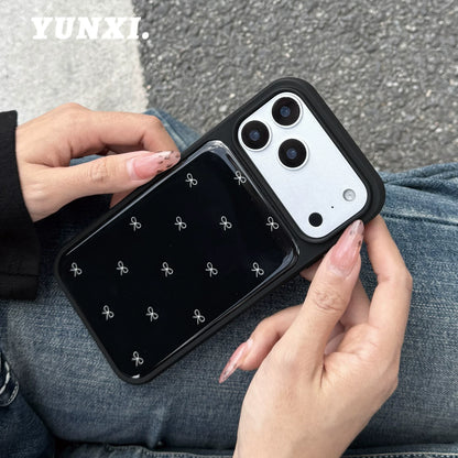 A0028-Black Bowknot IPhone Case for iPhone — Compatible with iPhone 17/16/15/14/13 Series (Pro & Pro Max)